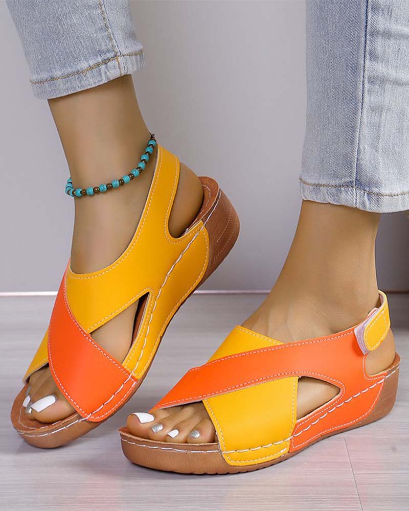 Sandal Fargeblokk Kile Uformell