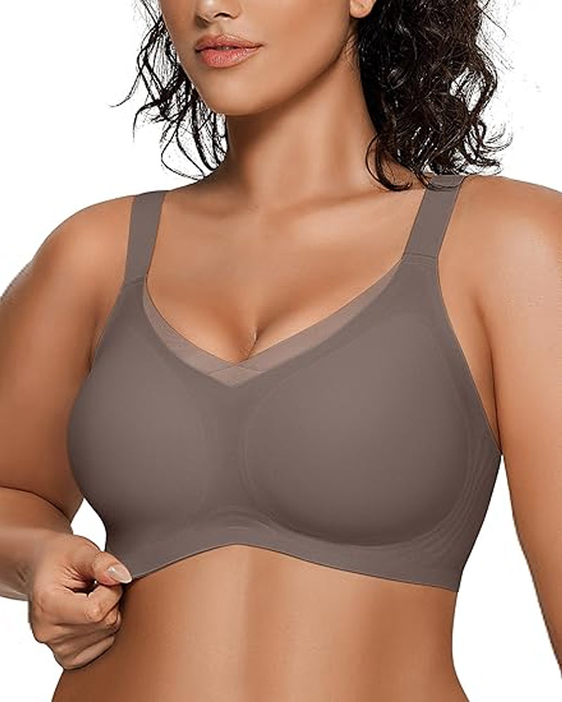 Dame-Bh Uten Bøyle Med V-Netting – Komfortabel Og Støttende Bralette