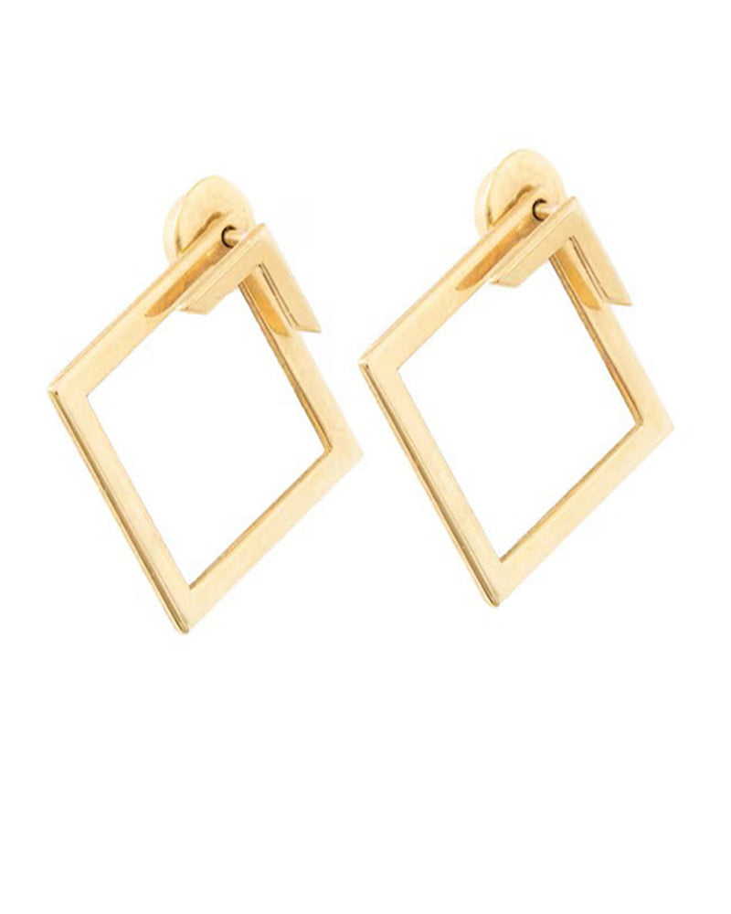 Enkle diamantformede elegante øredobber