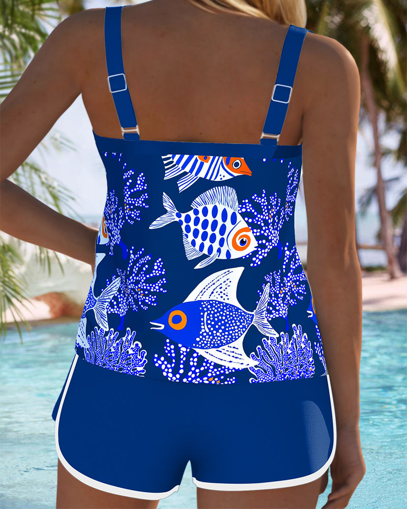 Tankini Todelt Havverden-Mønster