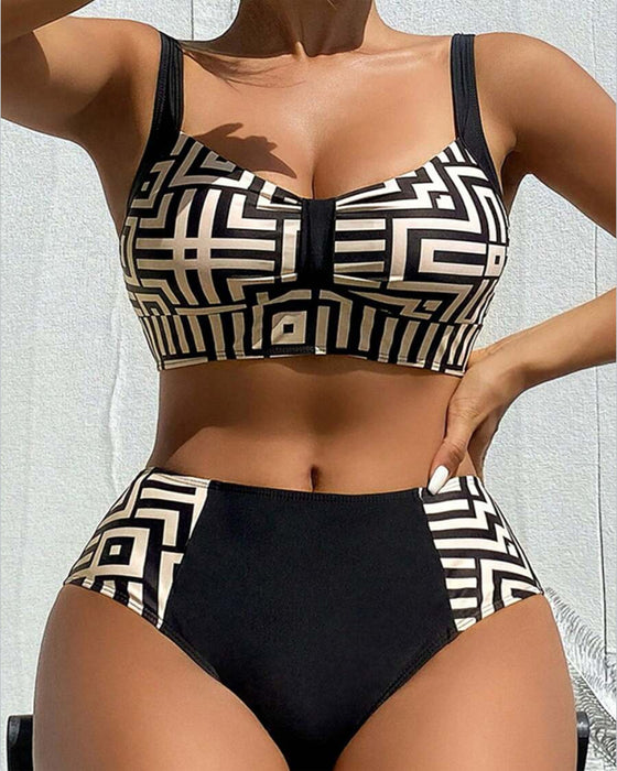 Bikini To-Delt Trykt Stilfull