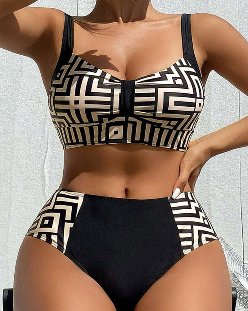 Bikini To-Delt Trykt Stilfull