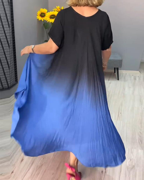 Uformell plissert ombre kjole