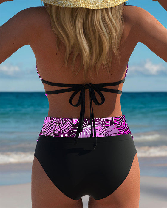 Bikini Sexy Halterneck Bh Trykt