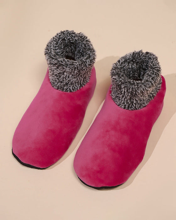 Plysj høye anti-skli gulvsokker