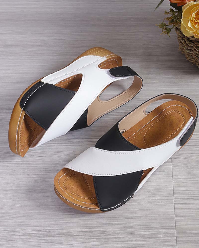 Sandal Fargeblokk Kile Uformell