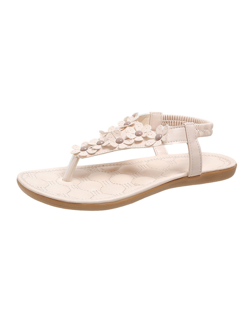 Strandsandaler Med 3D-Blomster