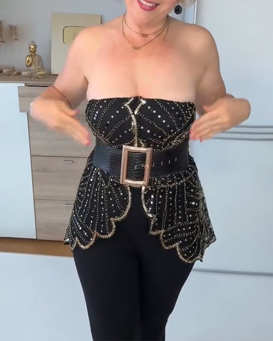 Sjal Vintage Blonder med Perler