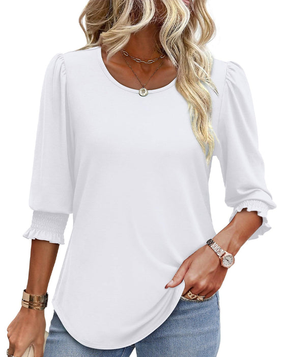 Bluse Pufferm Trykt