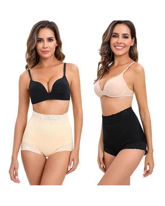 Magekontrollerende rumpeløft korte underbukser med blonder