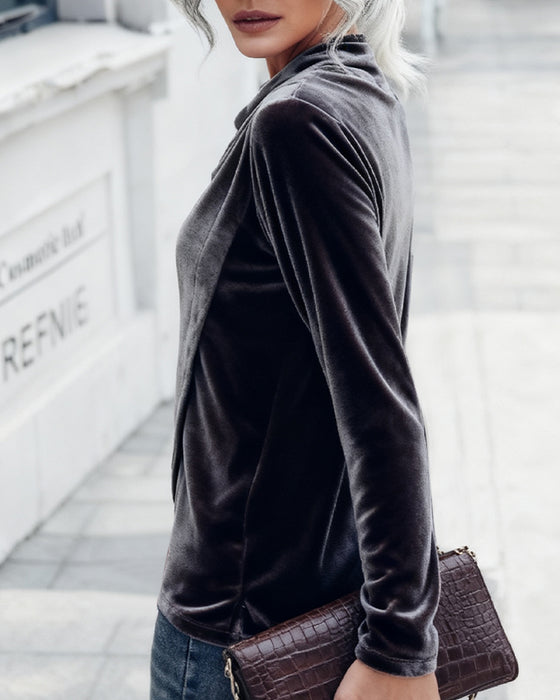 Helfarget Langermet Topp Med Design