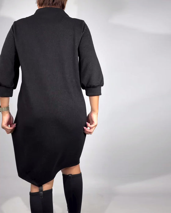 Kjole 3D Blomstermønster Moteriktig