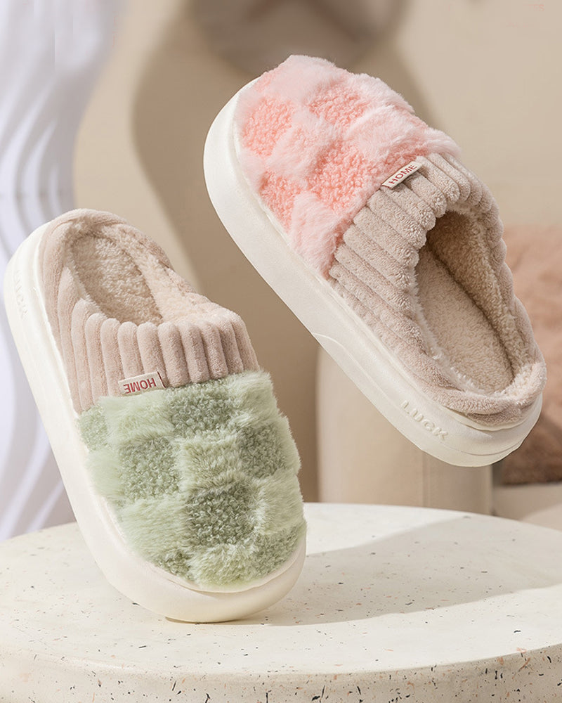 Innendørs sklisikre varme tøfler