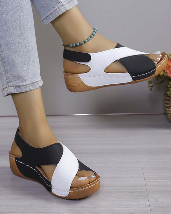 Sandal Fargeblokk Kile Uformell
