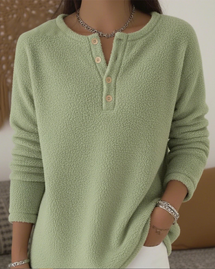 Langermet Sweatshirt Med Knapper