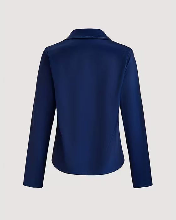 Bluse Jakkeslag Rett Skulder Trykt