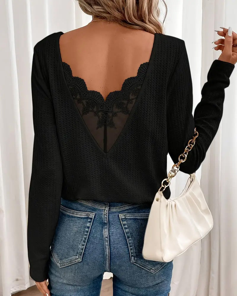 Topp Blondepanel Halterneck