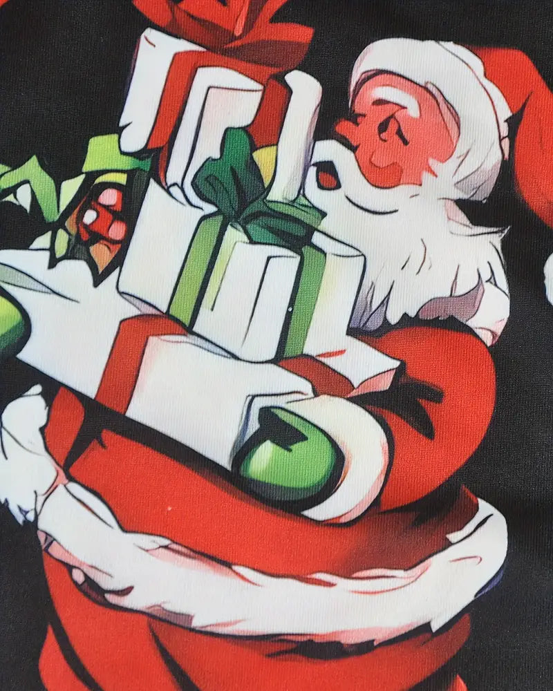 Kjole Slim Jul Trykt Langermet