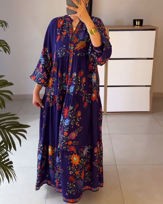 Kjole Elegant Blomstertrykk