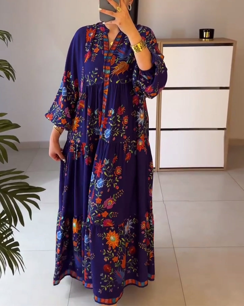 Kjole Elegant Blomstertrykk