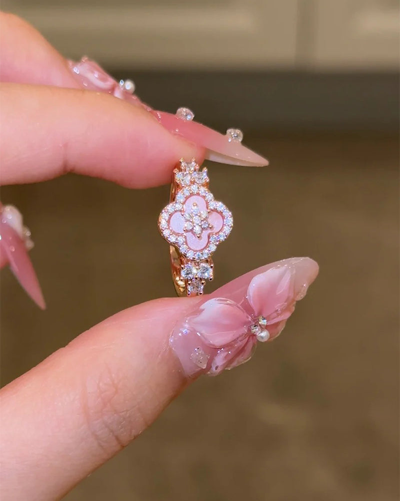 Ring & Armbånd Rosa Skjell Firkløver