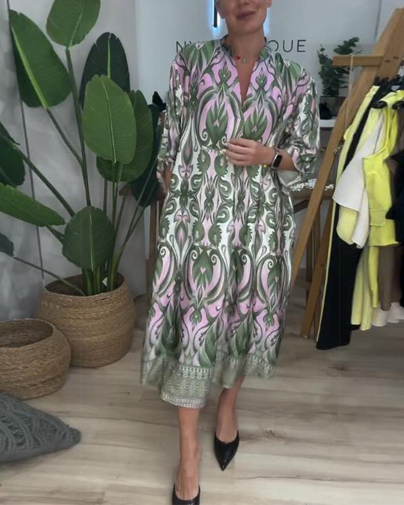 Kjole Puffermet Paisley