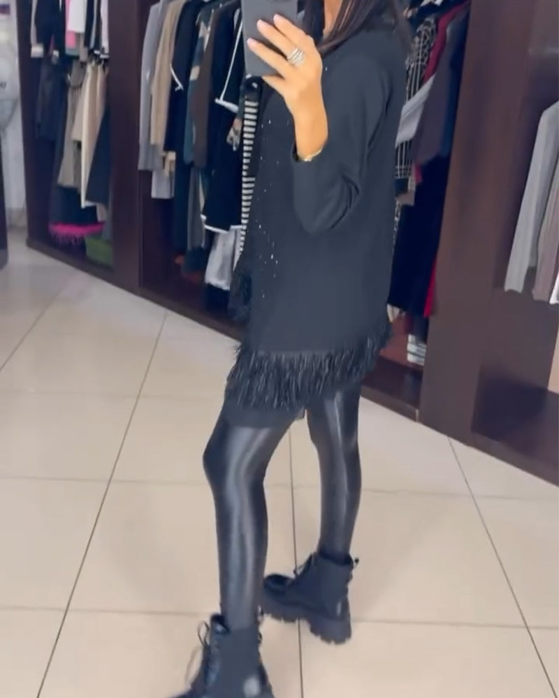 Hem Topp Motemessig Rhinestone