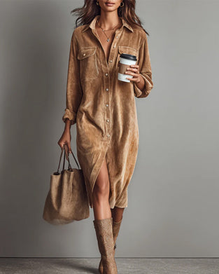 Stilfull Og Elegant Kjole Med Revers