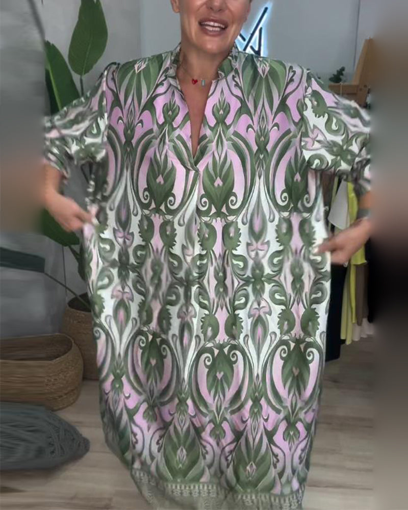 Kjole Puffermet Paisley