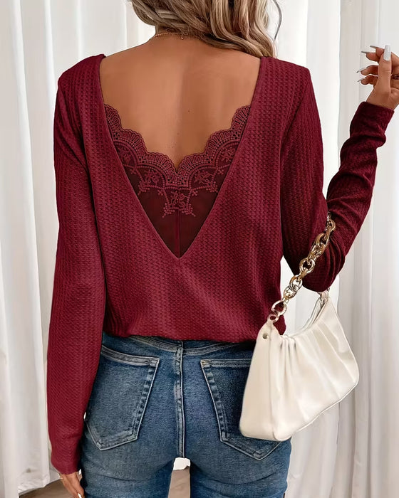 Topp Blondepanel Halterneck