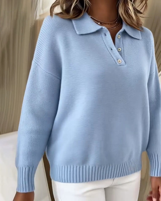 Genser Med Slagkrage I Allsidig Polostil