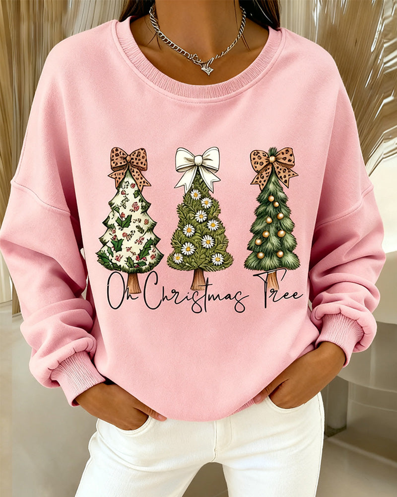 Trykket Løstsittende Sweatshirt Med Dropped Shoulders