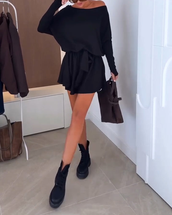 Kjole Skulderfri Med Leggings