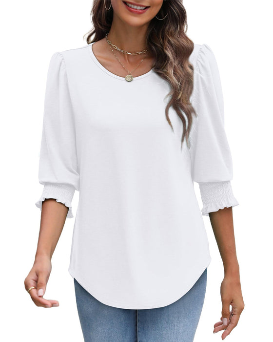 Bluse Pufferm Trykt