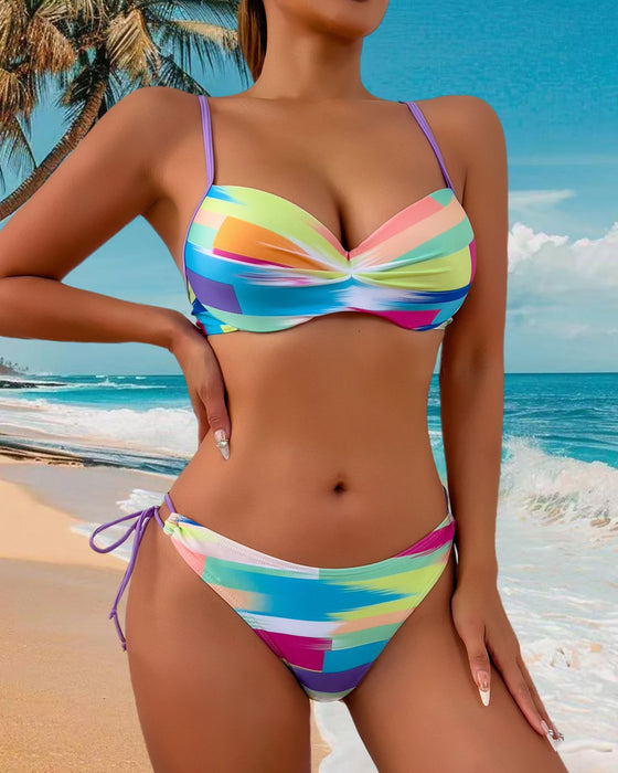 Bikini To-Del Trykket Tau