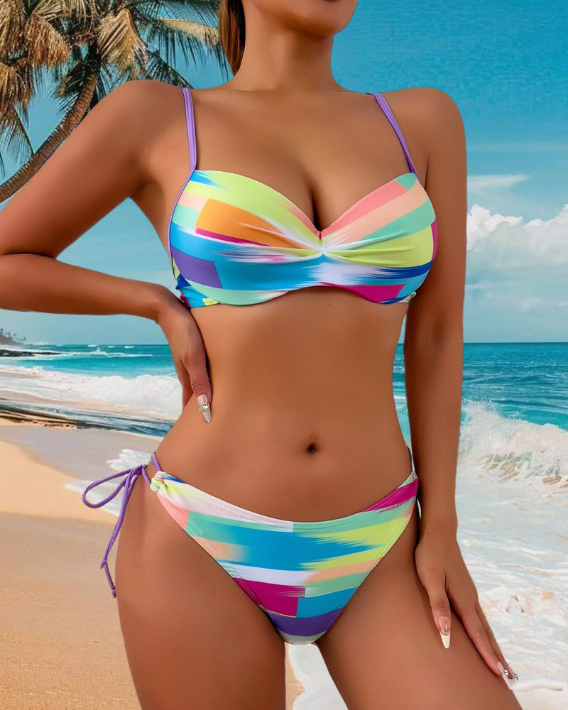 Bikini To-Del Trykket Tau