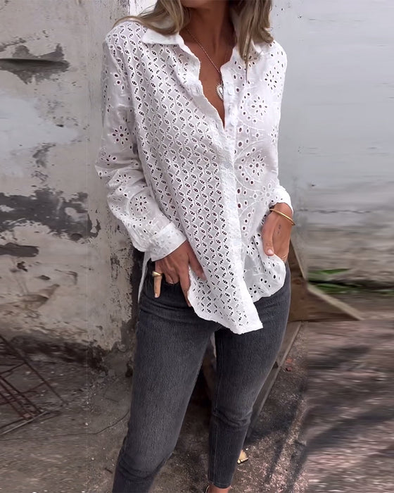 Skjorte Langermet Kapp Utklipp