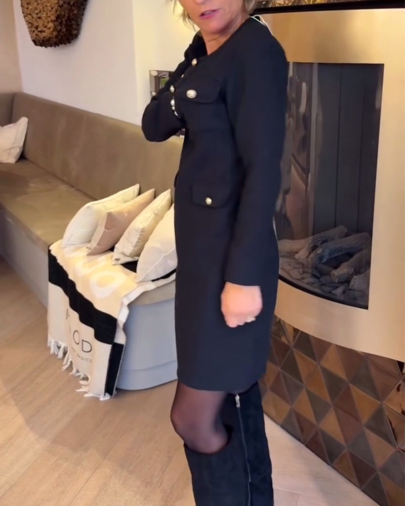 Elegant Og Slank Kjole I Chanel-Stil