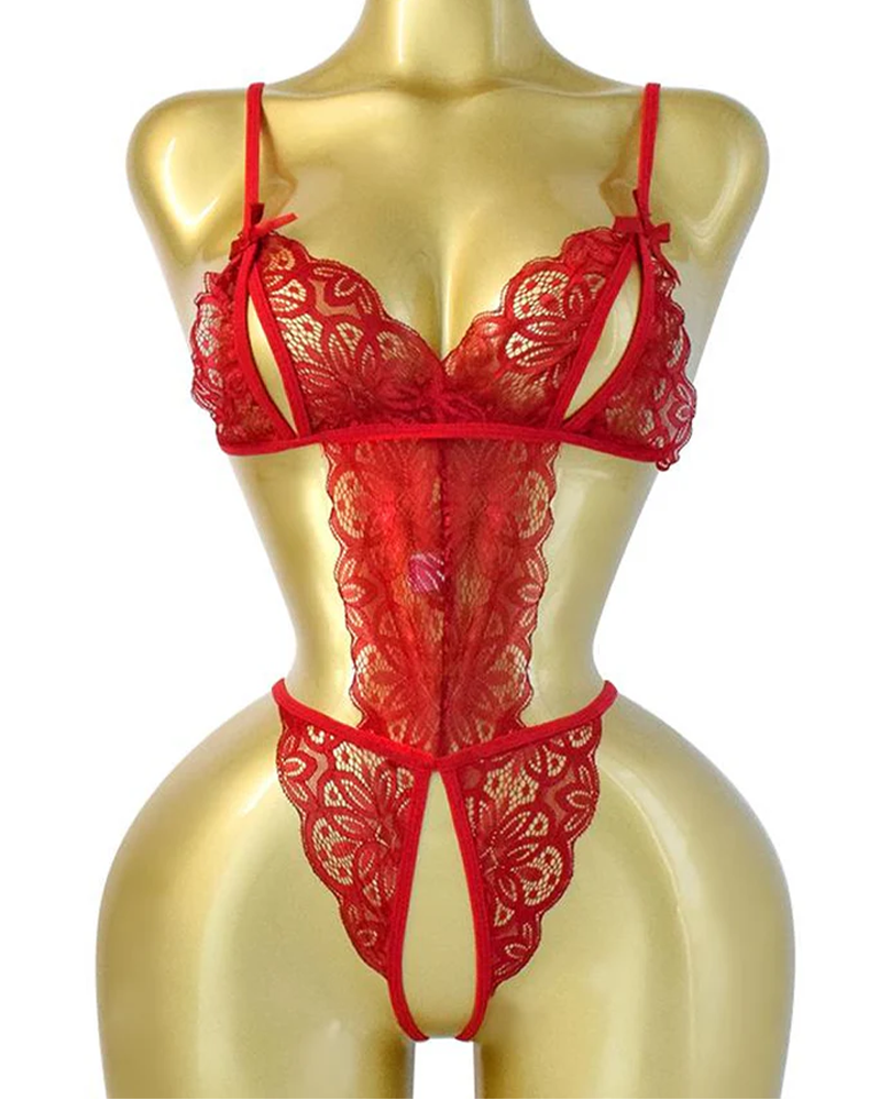 Lingerie Blonder Sløyfe En Del Sexy