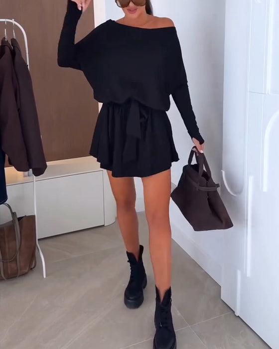 Kjole Skulderfri Med Leggings