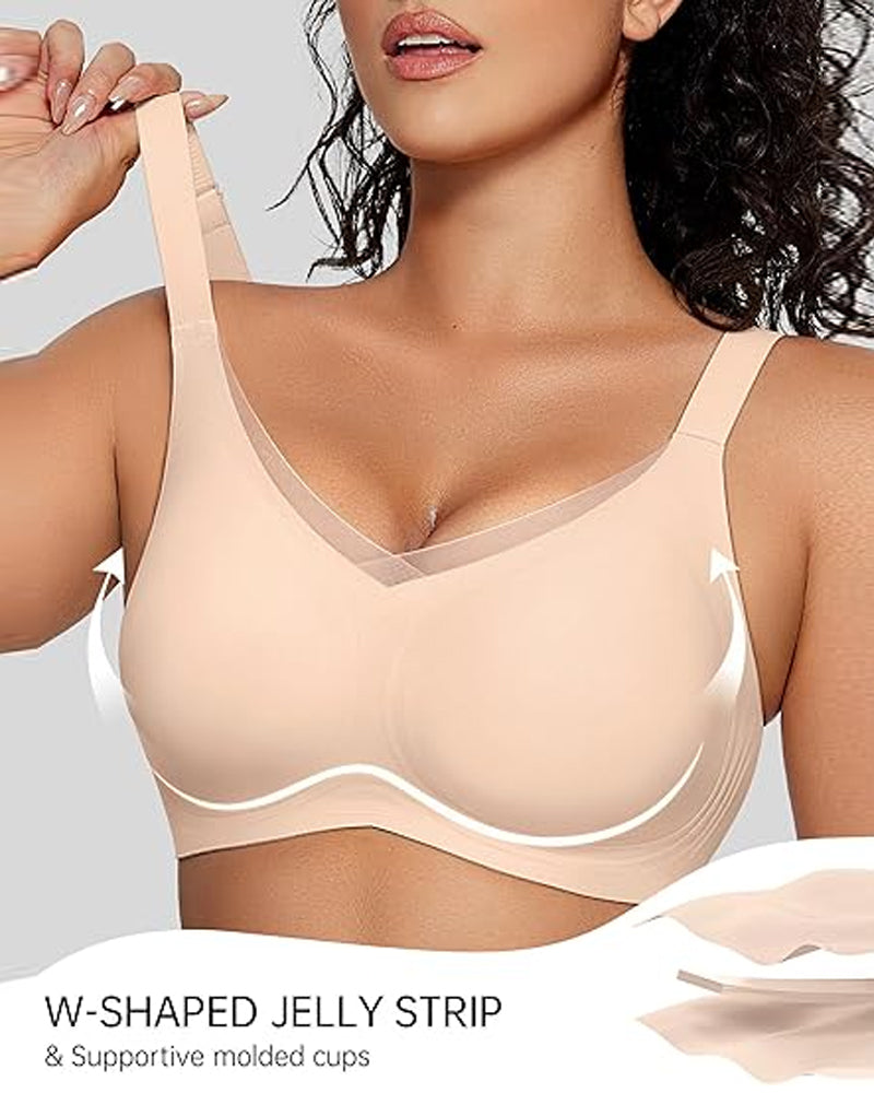 Dame-Bh Uten Bøyle Med V-Netting – Komfortabel Og Støttende Bralette