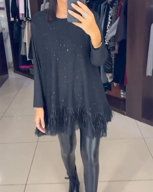 Hem Topp Motemessig Rhinestone