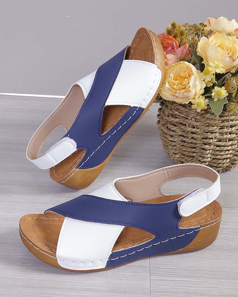 Sandal Fargeblokk Kile Uformell