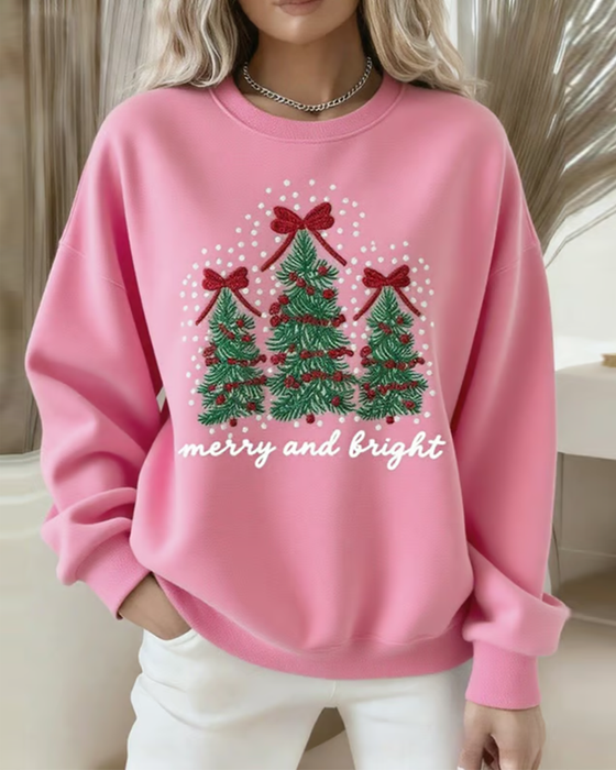 Trykket Sweatshirt Med Dropped Shoulders
