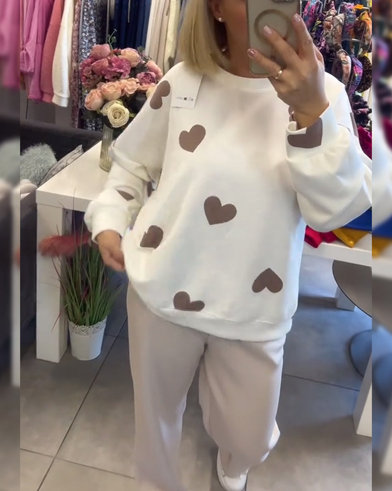 Todelt Sett Hjerternønster Casual