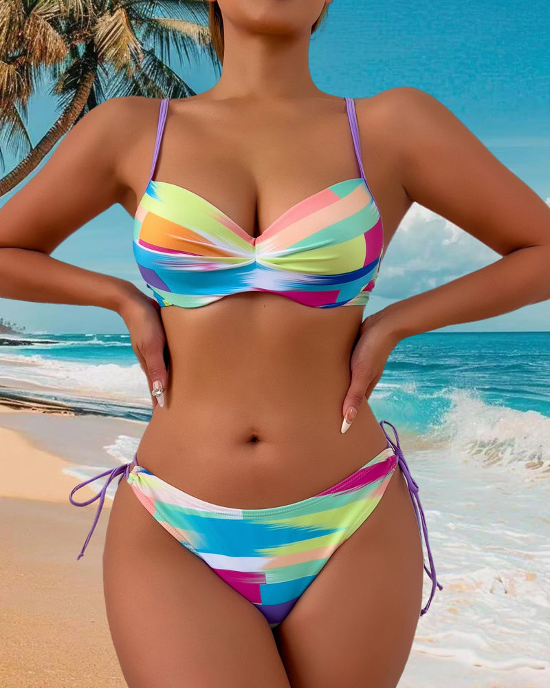 Bikini To-Del Trykket Tau