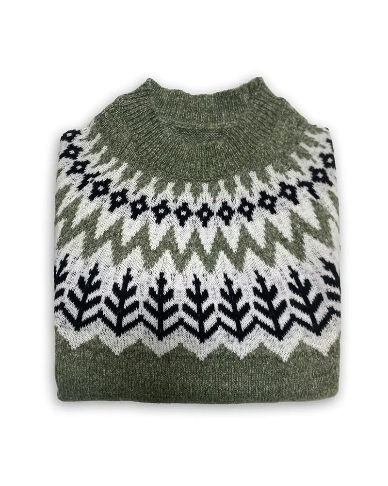 Retro Uformell Genser Med Tannet Design
