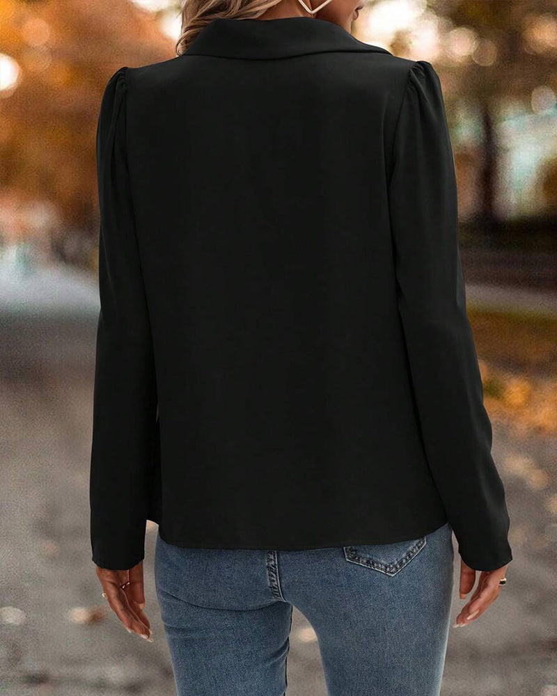 Bluse Puffermet Knipling Lappeteppe