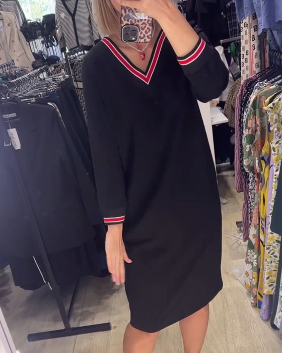 V-hals kjole med lommer