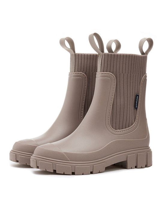 ☔️Støvler Vanntette Slitesikker Tykksålet Midt-Calf
